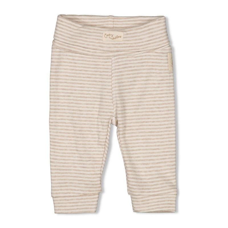 Feetje - Sleepy Sheepy - Broek Rib met Streep - Taupe Melange