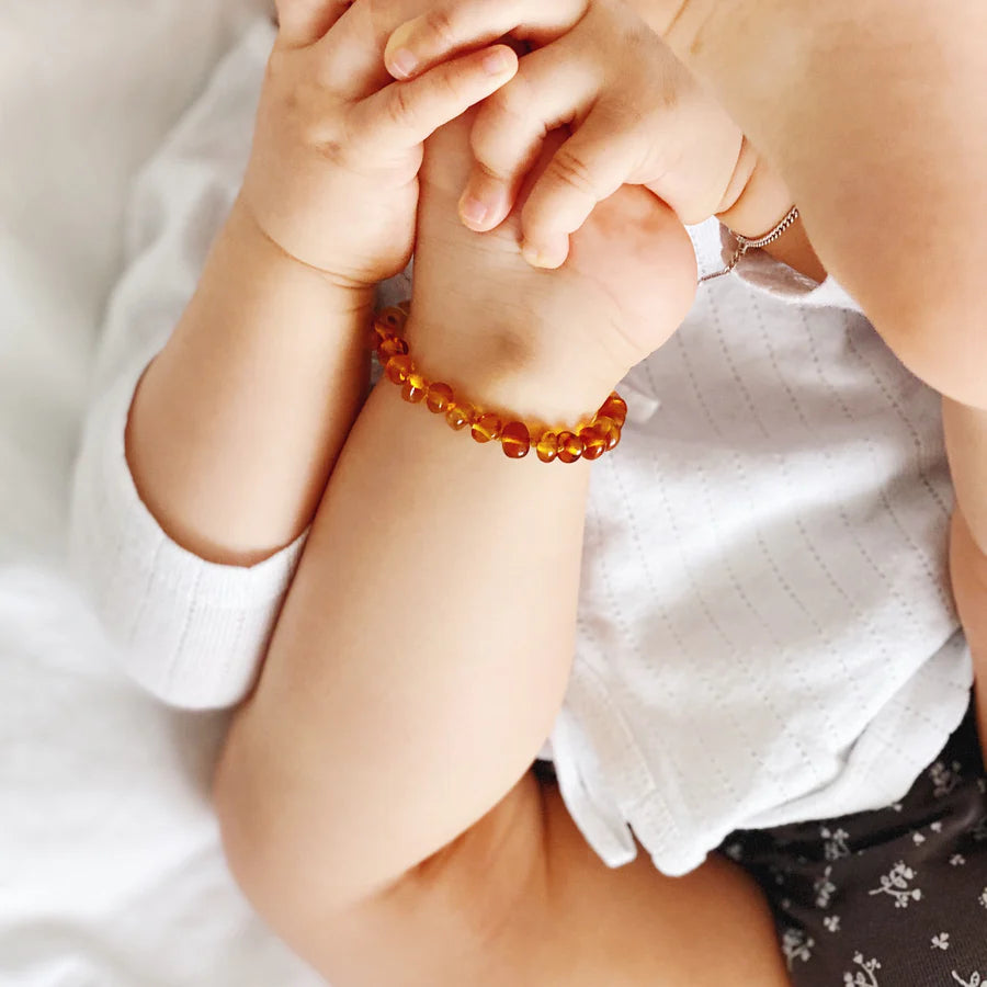 Baltic Natural Amber – Baby Armband / Enkelbandje (Honing)