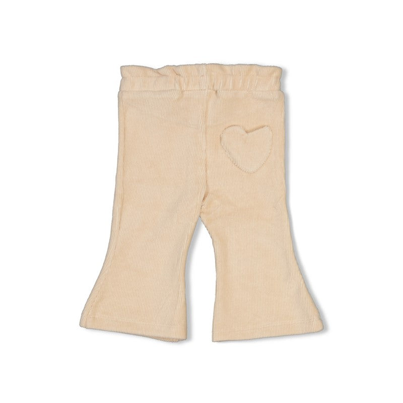 Feetje Lucky Bloombird - Velvet Flared Broek Offwhite