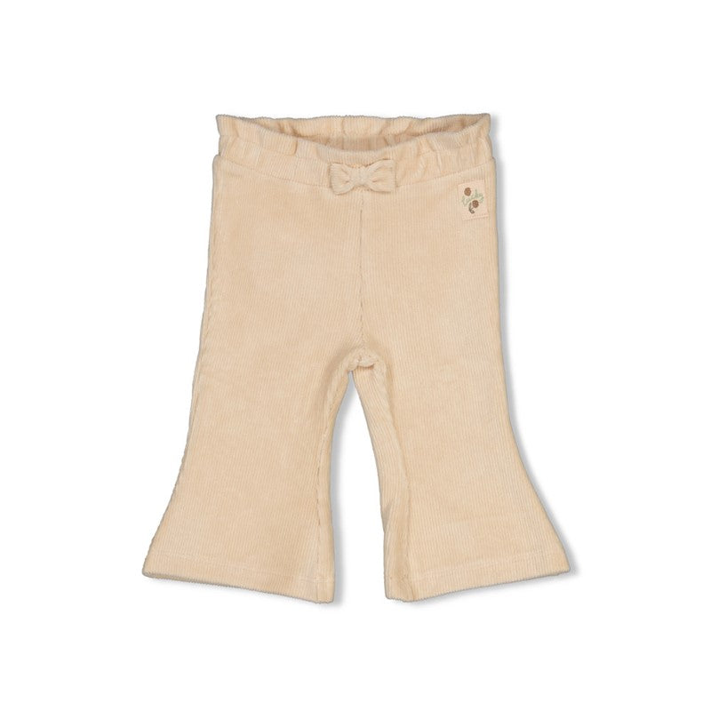 Feetje Lucky Bloombird - Velvet Flared Broek Offwhite