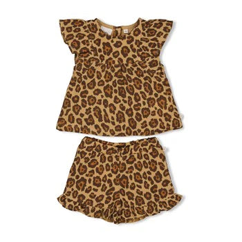 Feetje T-shirt + korte broek - Summer Woven bruin