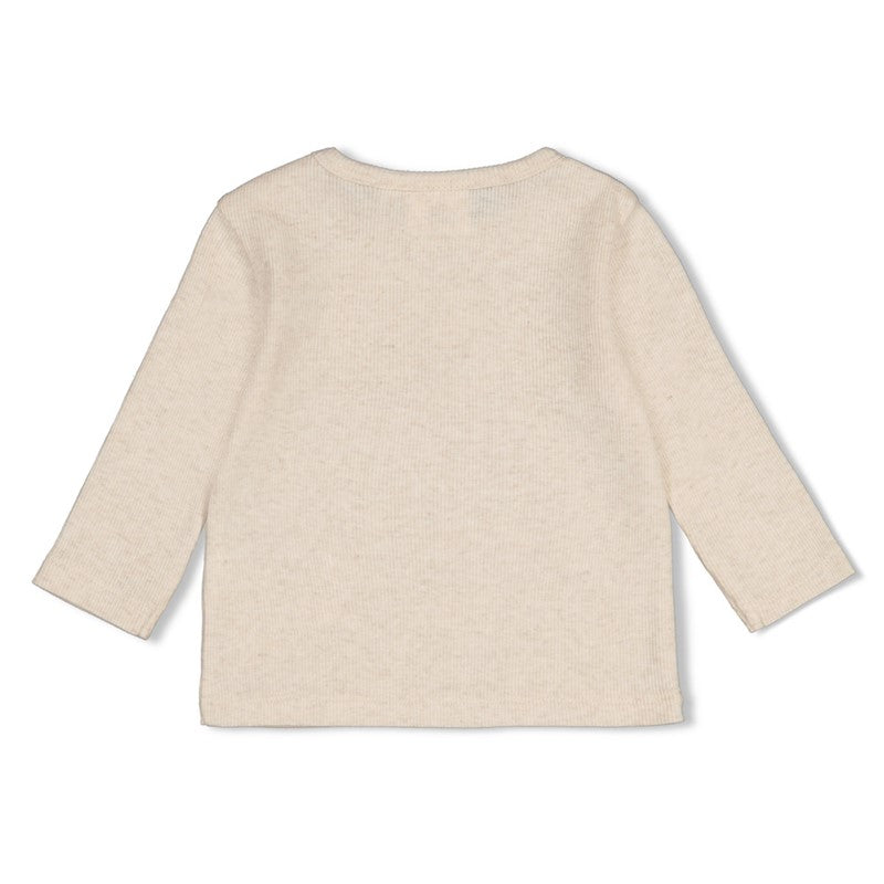 Feetje Over the Moon for You - Longsleeve rib Offwhite Melange