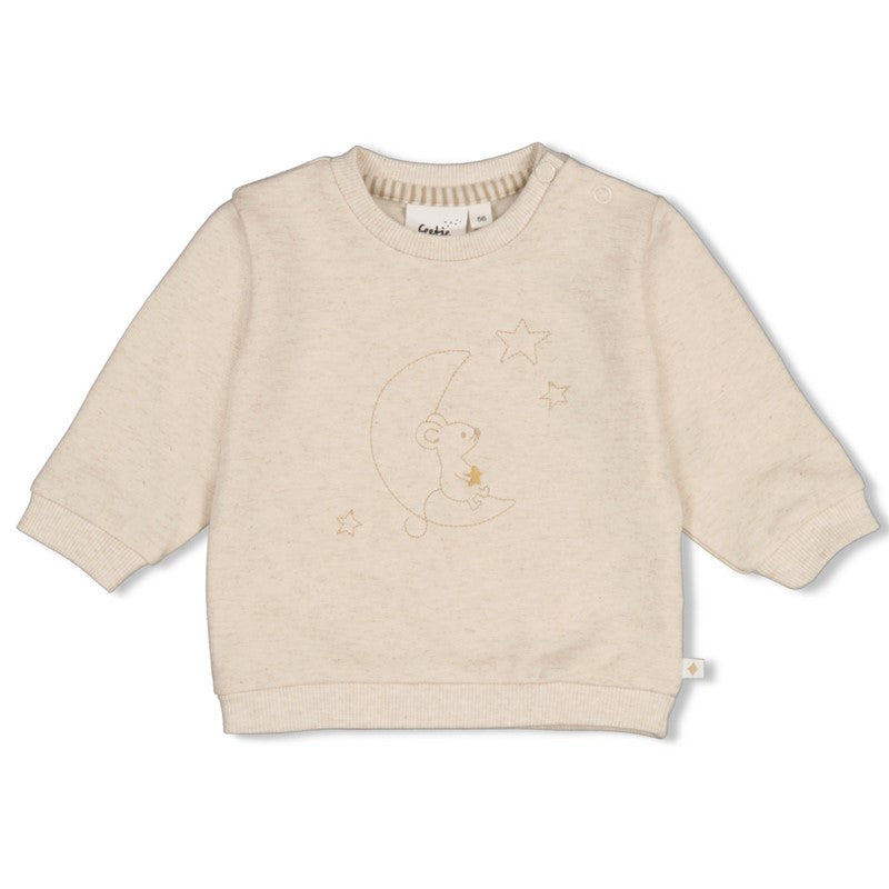 Feetje Over the Moon for You - Trui Offwhite Melange