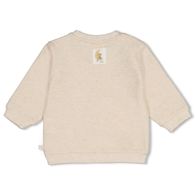 Feetje Over the Moon for You - Trui Offwhite Melange