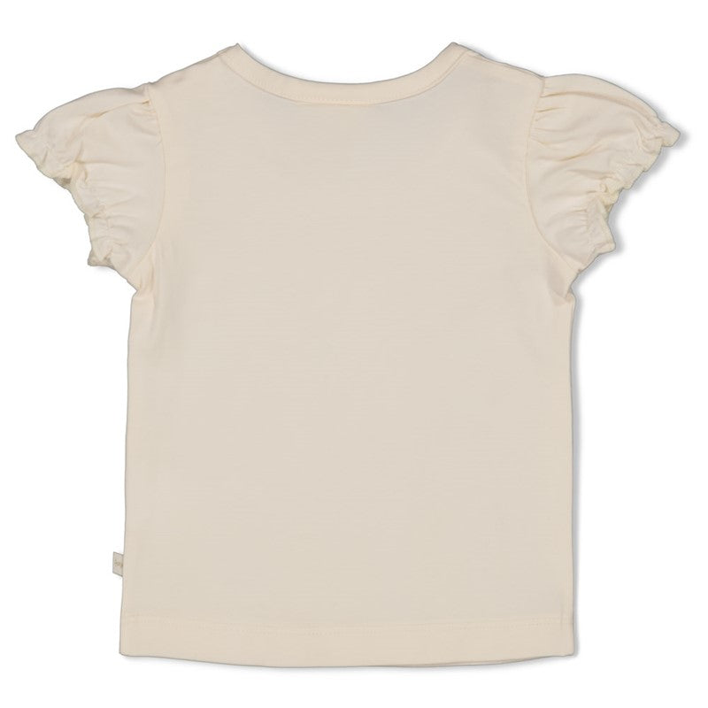 Feetje - T-shirt met Crochet Bloem