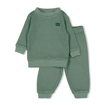 Feetje - Wafelpyjama - Zeegroen