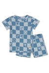 Feetje shortama Chase Check blauw