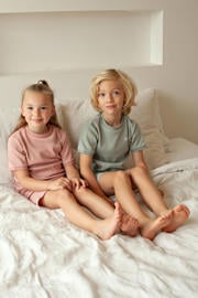 Feetje Wafel shortama zeegroen