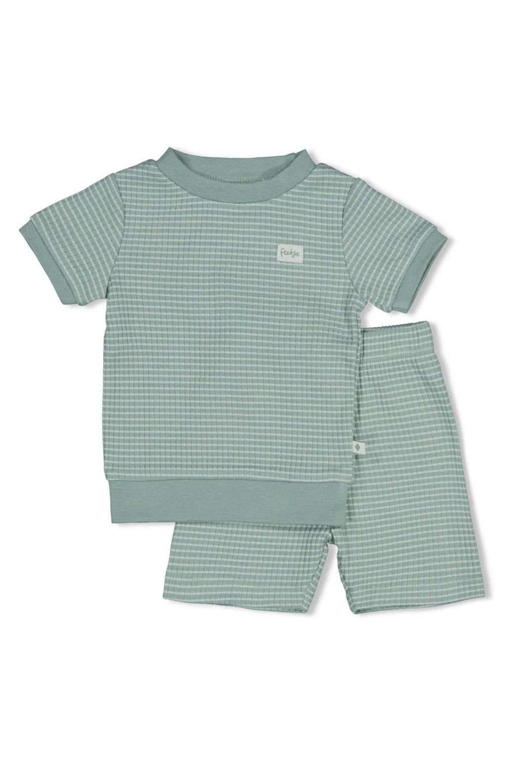 Feetje Wafel shortama zeegroen