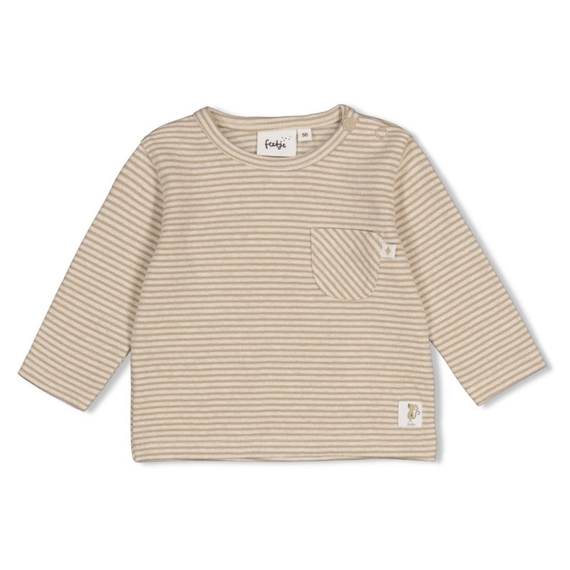 Feetje Over the Moon for You - Longsleeve Taupe